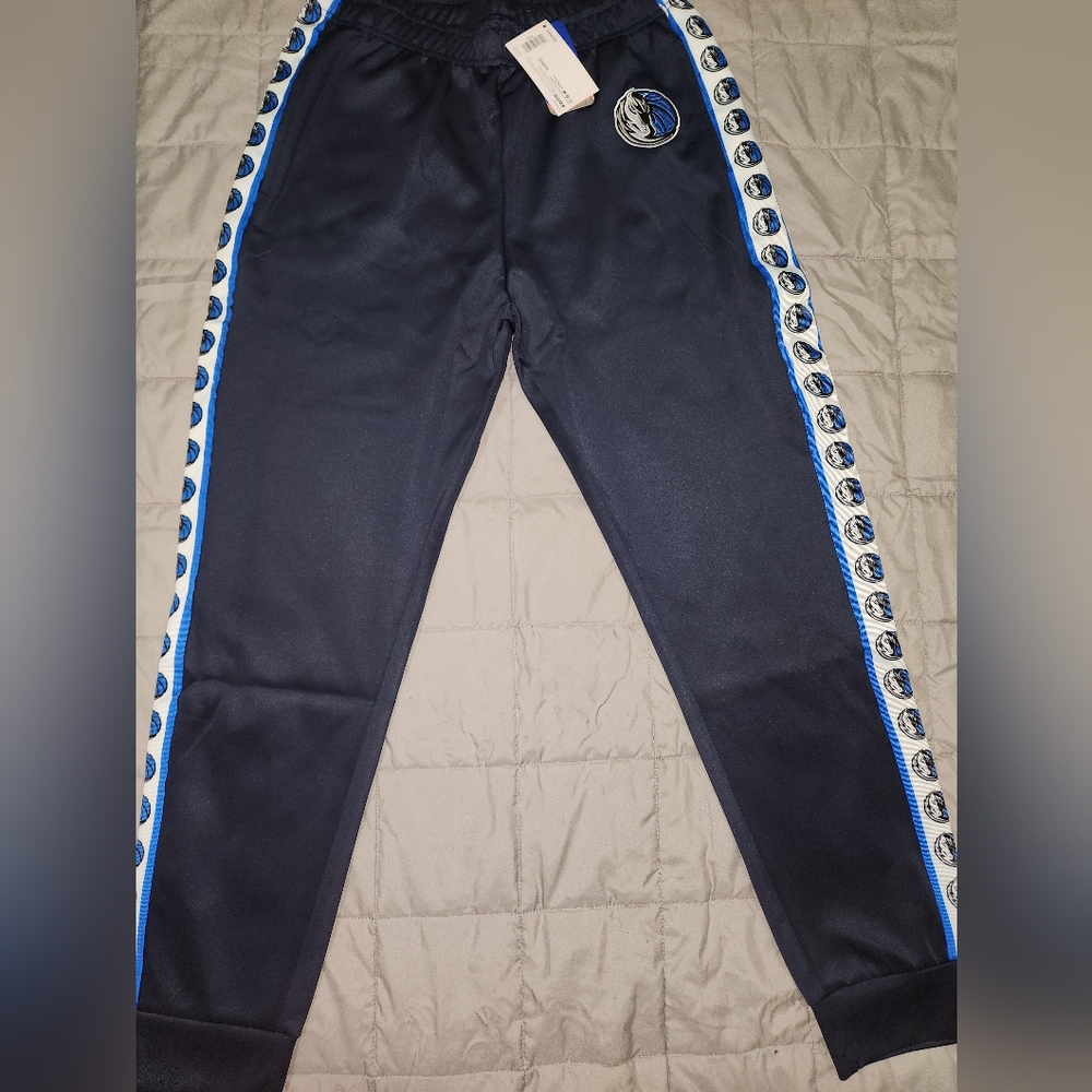 FOCO Dallas Mavericks NBA Mens Stripe Logo Track Pants - L